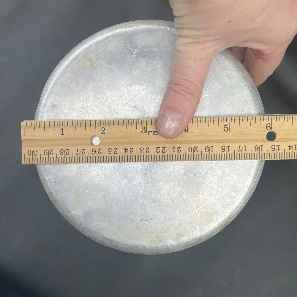 Vintage 1950's Aluminum Kitchen Sugar Canister with Lid 8